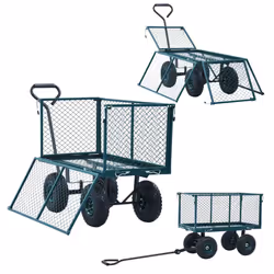 vidaXL Garden Hand Trolley Green 350kg Outdoor Beach Transport Sack Truck Cart - Additional view 6