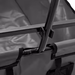 vidaXL Folding Hand Trolley Steel Grey Garden Tools Transport Cart Wagon Truck - Additional view 4