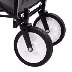 vidaXL Folding Hand Trolley Steel Grey Garden Tools Transport Cart Wagon Truck - Additional view 6