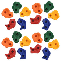 vidaXL 20x Climbing Stones Multicolour PE Outdoor Grab Rocks Holding Stones