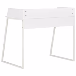 vidaXL Computer Desk with Elevated Back White Corner Desk Home Office Study