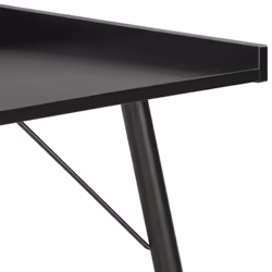 vidaXL Computer Desk Black Corner Wooden Writing Desktop Office Workstation - Additional view 4