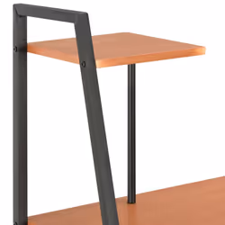 vidaXL Computer Desk with Shelving Unit Black and Brown Laptop Desk PC Table - Additional view 4