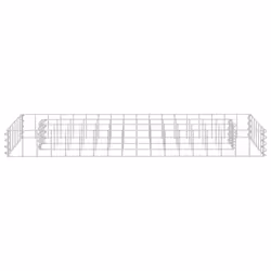 vidaXL Gabion Raised Bed Galvanised Steel Basket Planter Outdoor Garden Patio