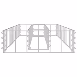 vidaXL Gabion Raised Bed Galvanised Steel Basket Planter Outdoor Garden Patio