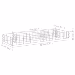 vidaXL Gabion Raised Bed Galvanised Steel Basket Planter Outdoor Garden Patio - Additional view 5
