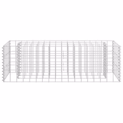 vidaXL Gabion Raised Bed Galvanised Steel 90x30x30cm Garden Fencing Wire Patio