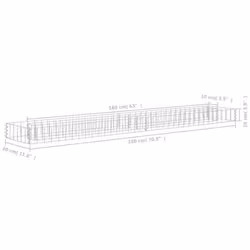 vidaXL Gabion Raised Bed Galvanised Steel Garden Gabion Basket Planter Pot - Additional view 5