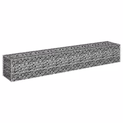 vidaXL Gabion Raised Bed Galvanised Steel 180x30x30cm Garden Fencing Planter - Additional view 2