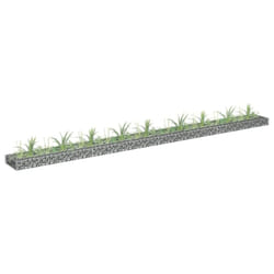 vidaXL Gabion Raised Bed Galvanised Steel Patio Garden Planter Basket Wall