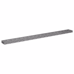 vidaXL Gabion Raised Bed Galvanised Steel Patio Garden Planter Basket Wall