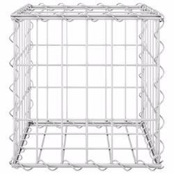 vidaXL Cube Gabion Raised Bed Steel Wire 30cm Outdoor Pot Garden Raised Bed
