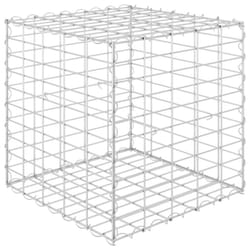 vidaXL Cube Gabion Raised Bed Steel Wire 50cm Outdoor Pot Garden Raised Bed