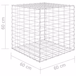 vidaXL Cube Gabion Raised Bed Steel Wire 60cm Outdoor Pot Garden Raised Bed - Additional view 4