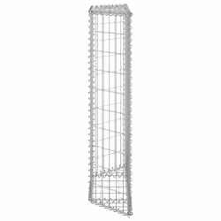 vidaXL Trapezium Gabion Raised Bed Galvanised Steel Gabion Basket Planter Pot