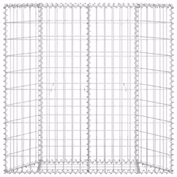 vidaXL Trapezium Gabion Raised Bed Galvanised Steel Gabion Basket Planter Pot
