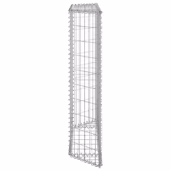 vidaXL Trapezium Gabion Raised Bed Galvanised Steel Gabion Basket Planter Pot