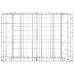 vidaXL Trapezium Gabion Raised Bed Galvanised Steel Gabion Basket Planter Pot