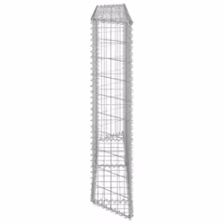 vidaXL Trapezium Gabion Raised Bed Galvanised Steel Gabion Basket Planter Pot