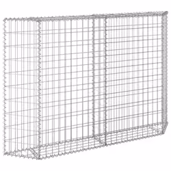 vidaXL Trapezium Gabion Raised Bed Galvanised Steel Gabion Basket Planter Pot - Additional view 4