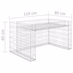 vidaXL Lawn Mower Garage with Raised Bed 110x80x60cm Steel Wire Garden Planter - Additional view 5