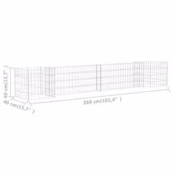 vidaXL H-Shaped Gabion Planter Steel Wire 260x40x40cm Gabion Basket Wall Pot - Additional view 4