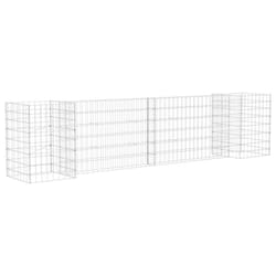 vidaXL H-Shaped Gabion Planter Steel Wire 260x40x60cm Gabion Basket Wall Pot