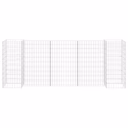 vidaXL H-Shaped Gabion Planter Steel Wire 260x40x100cm Gardening Pot Planter
