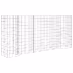 vidaXL H-Shaped Gabion Planter Steel Wire 260x40x120cm Gabion Basket Wall Pot - Additional view 2