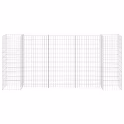 vidaXL H-Shaped Gabion Planter Steel Wire 260x40x120cm Gabion Basket Wall Pot - Additional view 3