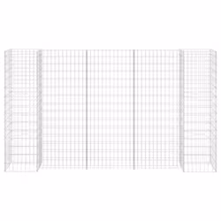 vidaXL H-Shaped Gabion Planter Steel Wire 260x40x150cm Gabion Basket Wall Pot - Additional view 2