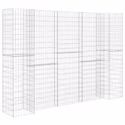vidaXL H-Shaped Gabion Planter Steel Wire 260x40x200cm Gabion Basket Wall Pot - Additional view 3
