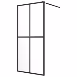 vidaXL Walk-in Shower Wall with ESG Glass Bathroom Screen Shower Partition - transparent, 90 x 195 cm