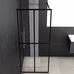 vidaXL Walk-in Shower Wall with ESG Glass Bathroom Screen Shower Partition - transparent, 90 x 195 cm