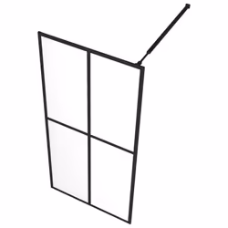 vidaXL Walk-in Shower Wall with ESG Glass Bathroom Screen Shower Partition - transparent, 90 x 195 cm
