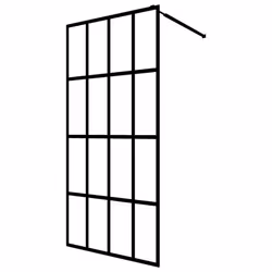 vidaXL Walk-in Shower Screen Transparent Clear Tempered Glass Multi Sizes - 100 x 195 cm