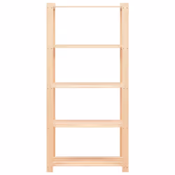 vidaXL Solid Pinewood 5-Tier Storage Rack 80x38x170cm 250kg Organiser - Additional view 2
