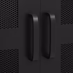 vidaXL Office Cabinet with Mesh Doors Steel 75x40x120cm Black Filing Cabinet - Additional view 6