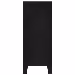 vidaXL Industrial Storage Chest Black Steel Sideboard Cabinet Storage Trunk - Additional view 4