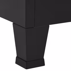 vidaXL Industrial Storage Chest Black Steel Sideboard Cabinet Storage Trunk - Additional view 5