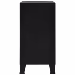vidaXL Industrial Storage Chest Black 75x40x80 cm Steel Sideboard Cabinet - Additional view 4