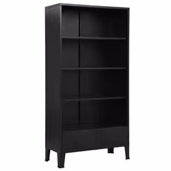 VidaXL 145360, Black, 3 shelves, Steel, 900 mm, 400 mm, 1800 mm