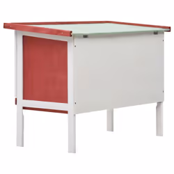 vidaXL Outdoor Rabbit Hutch 1 Layer Red Wood Pet House Habitat Cage Carrier - Additional view 4