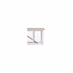 vidaXL Outdoor Large Rabbit Hutch Red and White Wood Outdoor Pet Animal Cage - Additional view 5