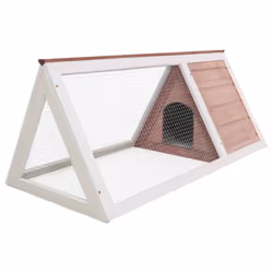 vidaXL Animal Rabbit Cage Brown Wood Bunny Run Hutch Pet Habitat Shelter House - Additional view 2