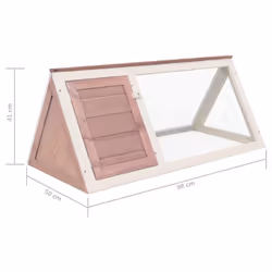 vidaXL Animal Rabbit Cage Brown Wood Bunny Run Hutch Pet Habitat Shelter House - Additional view 4