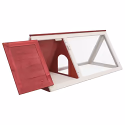 vidaXL Animal Rabbit Cage Red Wood Bunny Run Hutch Pet Habitat Shelter House