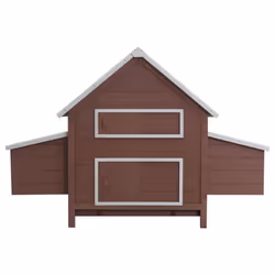 vidaXL Chicken Coop Brown Wood Hen House Small Animal Habitat Cage Pet Carrier