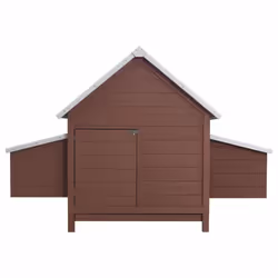 vidaXL Chicken Coop Brown Wood Hen House Small Animal Habitat Cage Pet Carrier