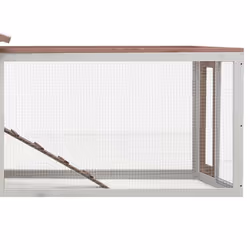 vidaXL Solid Pine & Fir Wood Rabbit Hutch Mocha Outdoor Wooden Rabbit House - Additional view 5